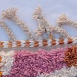 Abstract and Colourful Beni Ouarain Rug, Handmade in Wool, 300x200cm