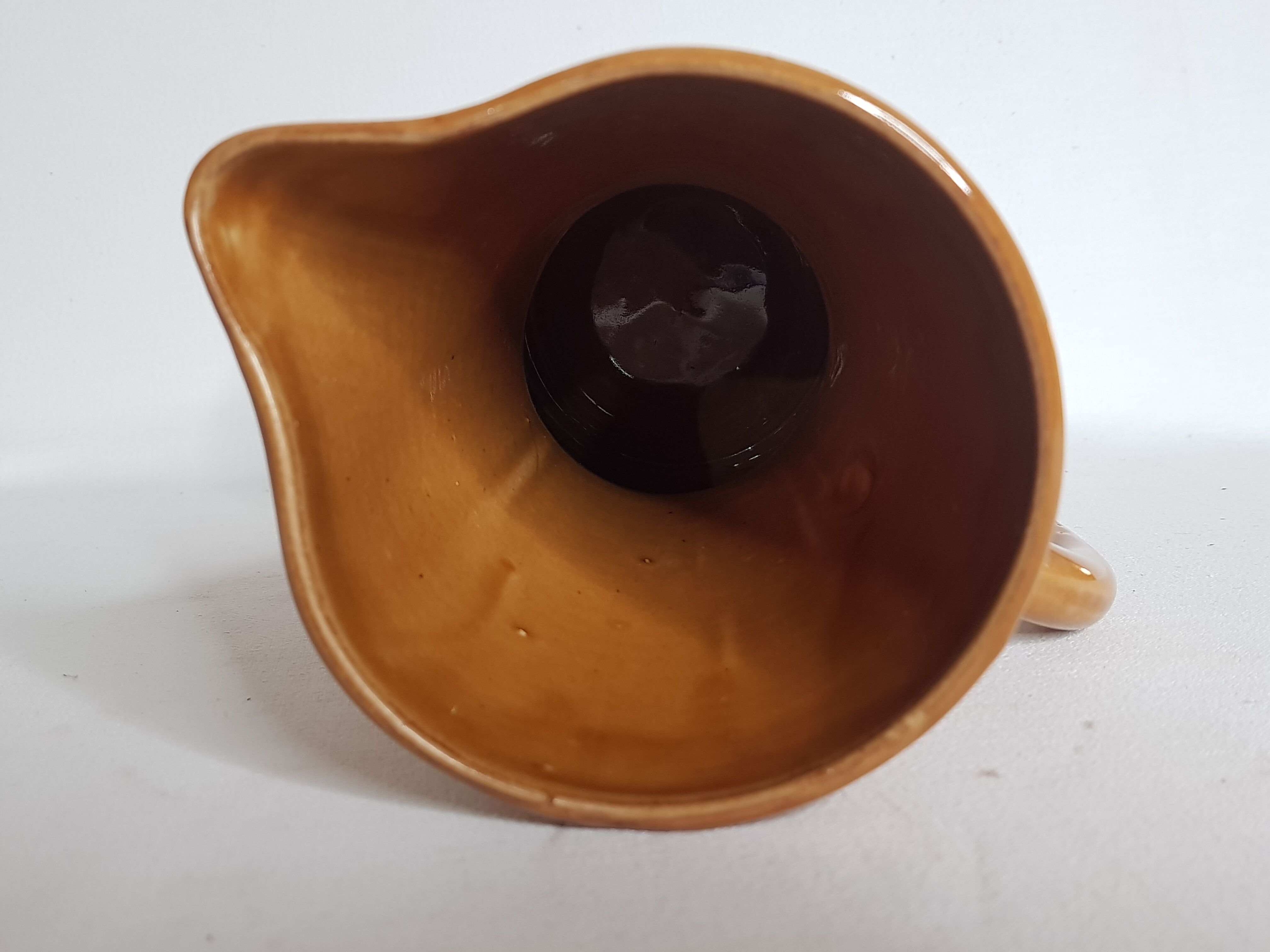 Digoin e-sandstone pitcher, honey colour, 22 cm