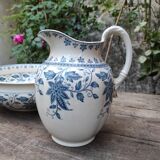 Set of pitcher and bowl U&C Sarreguemines Burgos