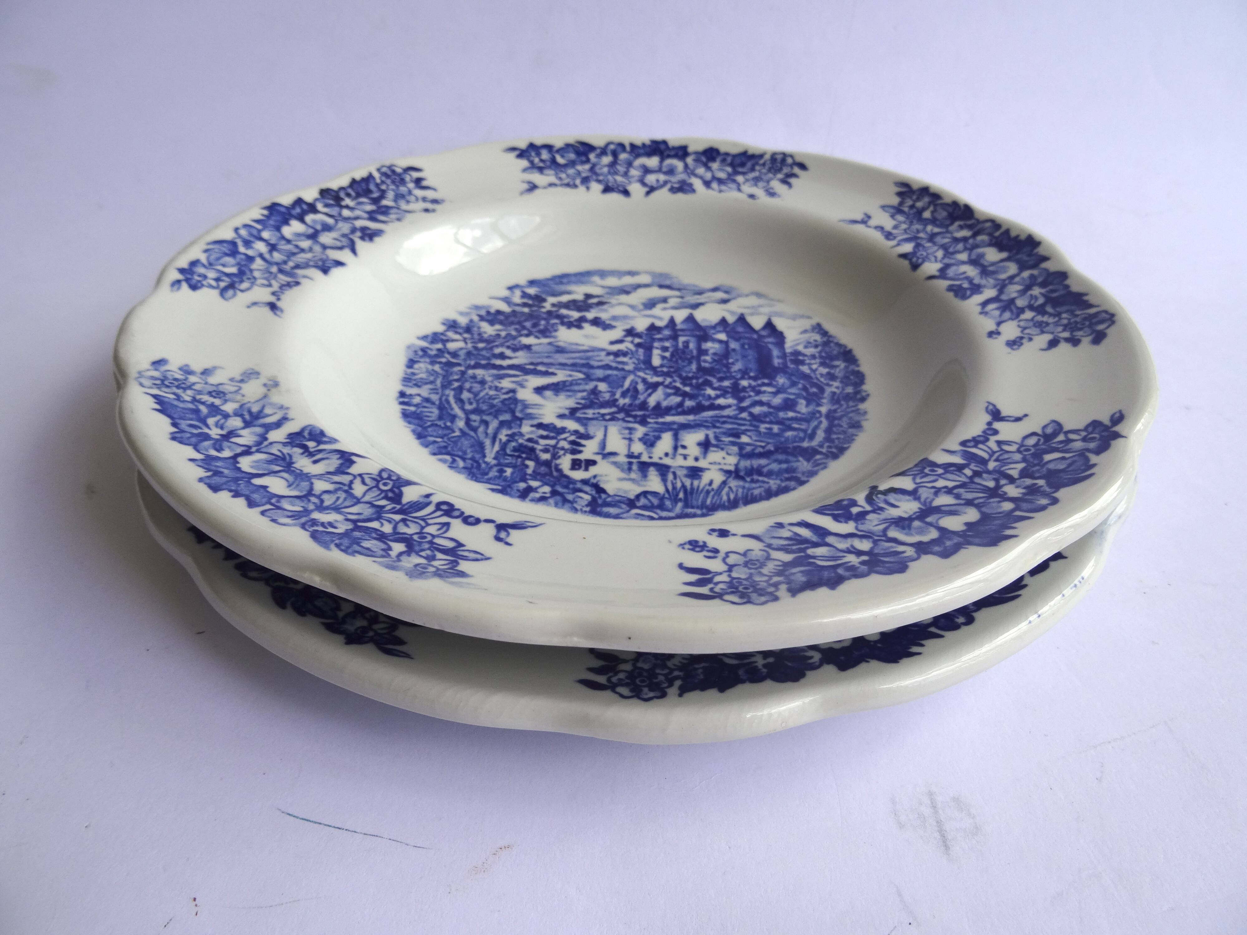 2 BP porcelain advertising plates
