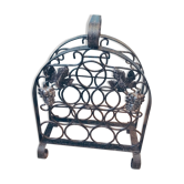 Porte-bouteille ancien en fer forgé