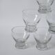 set of 6 wine glasses in chiseled glass 1960 9 X 8 cm