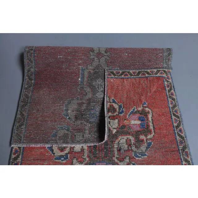 1970s Turkish Oushak Handmade Runner Rug 70x318
