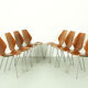 Set de 8 chaises de salle à manger par Herbert Hirche, Jofy Stalmobler, Danemark Années 1950