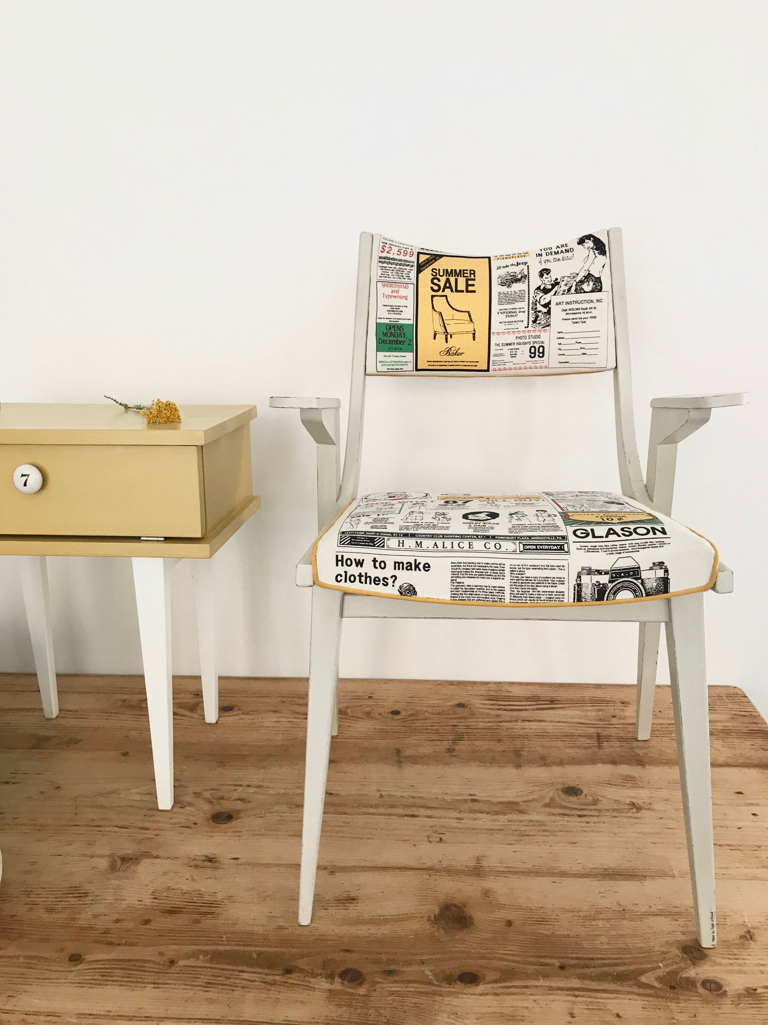 Vintage armchair retro patterns