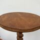 Vintage twisted pedestal table / antique turned wooden harness / vintage side table