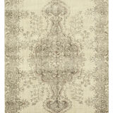 Tapis beige oriental ancien fait à la main 156 cm x 253 cm - 38895