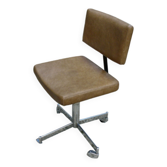 Chaise de bureau pivotante à hauteur modulable vintage 1970