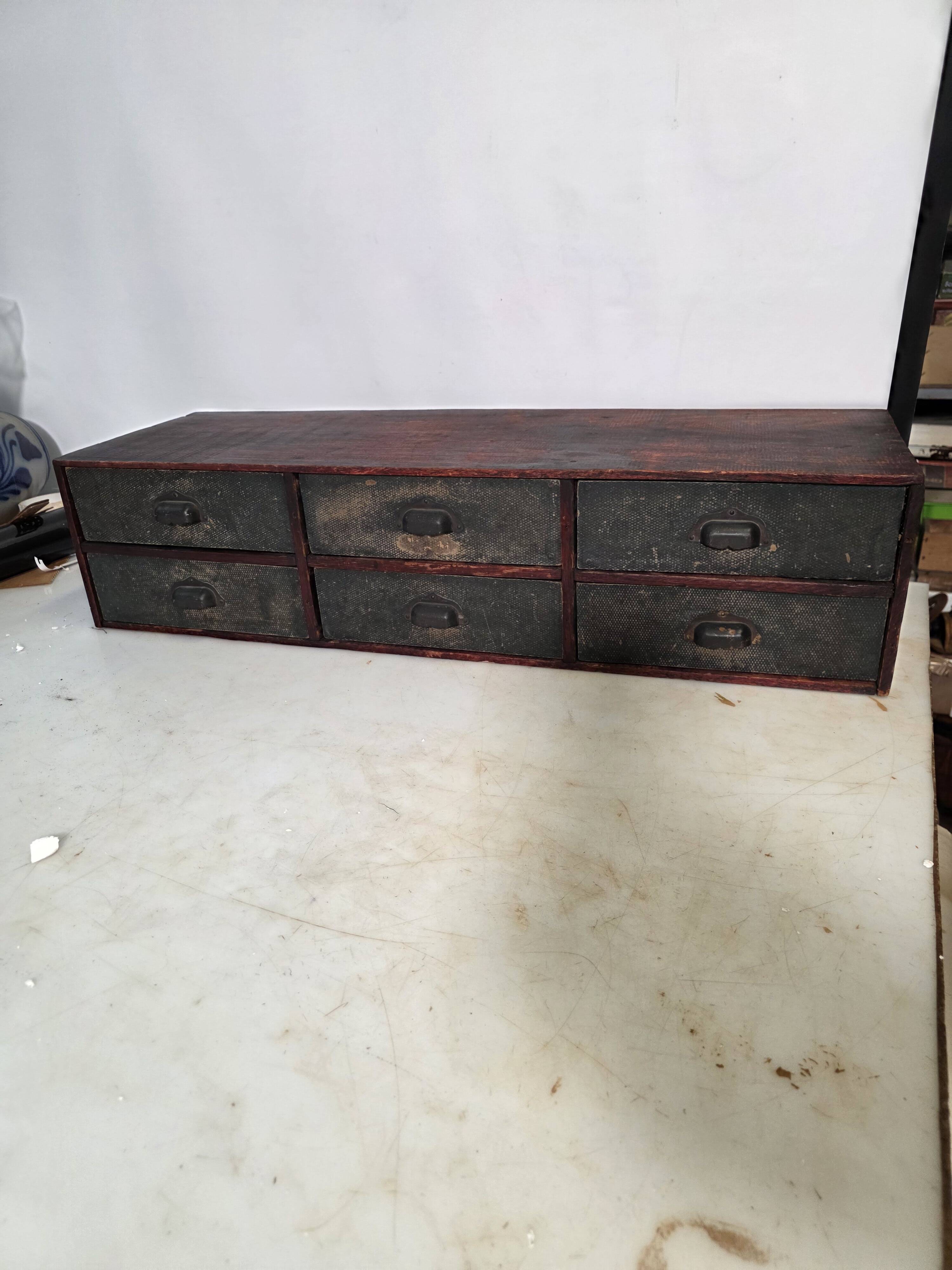 Antique workshop drawer unit from the 1920s.