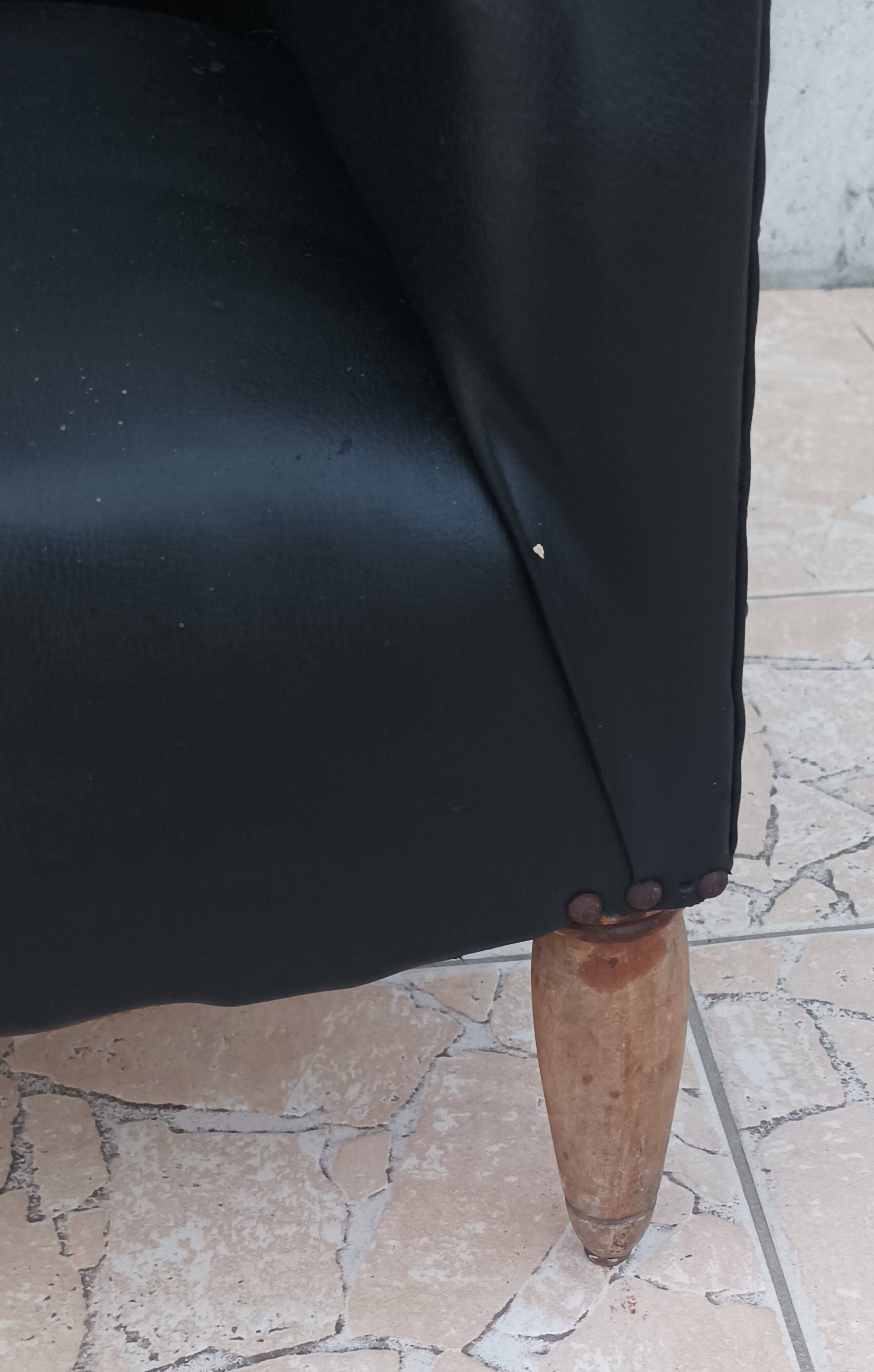 Art Deco period leather armchair