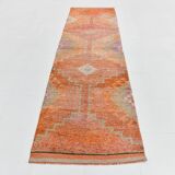 Tapis de couloir turc orange citrouille 3x10, 91x321 cm