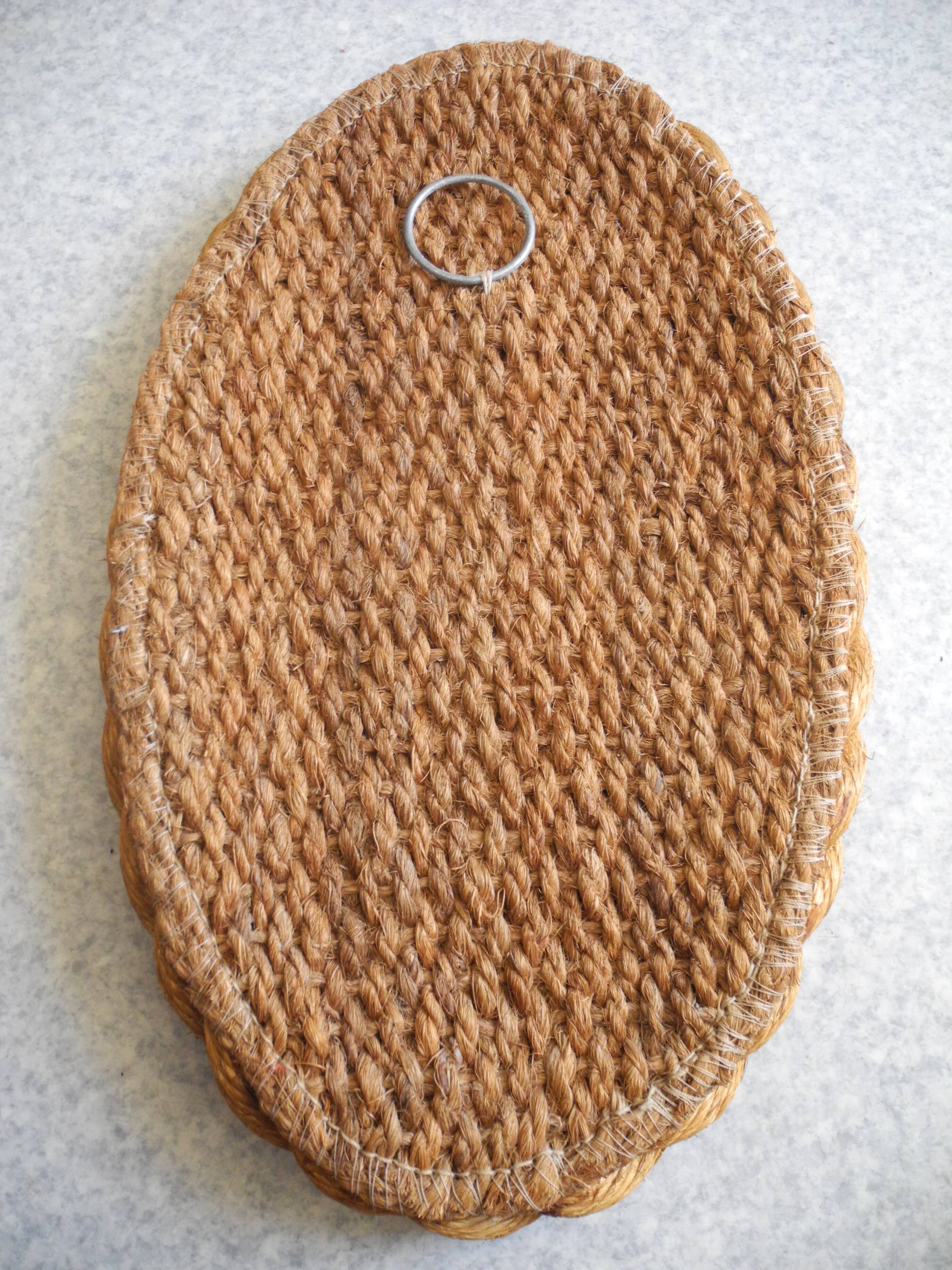 old rope mirror Audoux Minet vintage design 1950s old mirror 50s