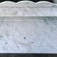 Wooden and white marble hairdresser