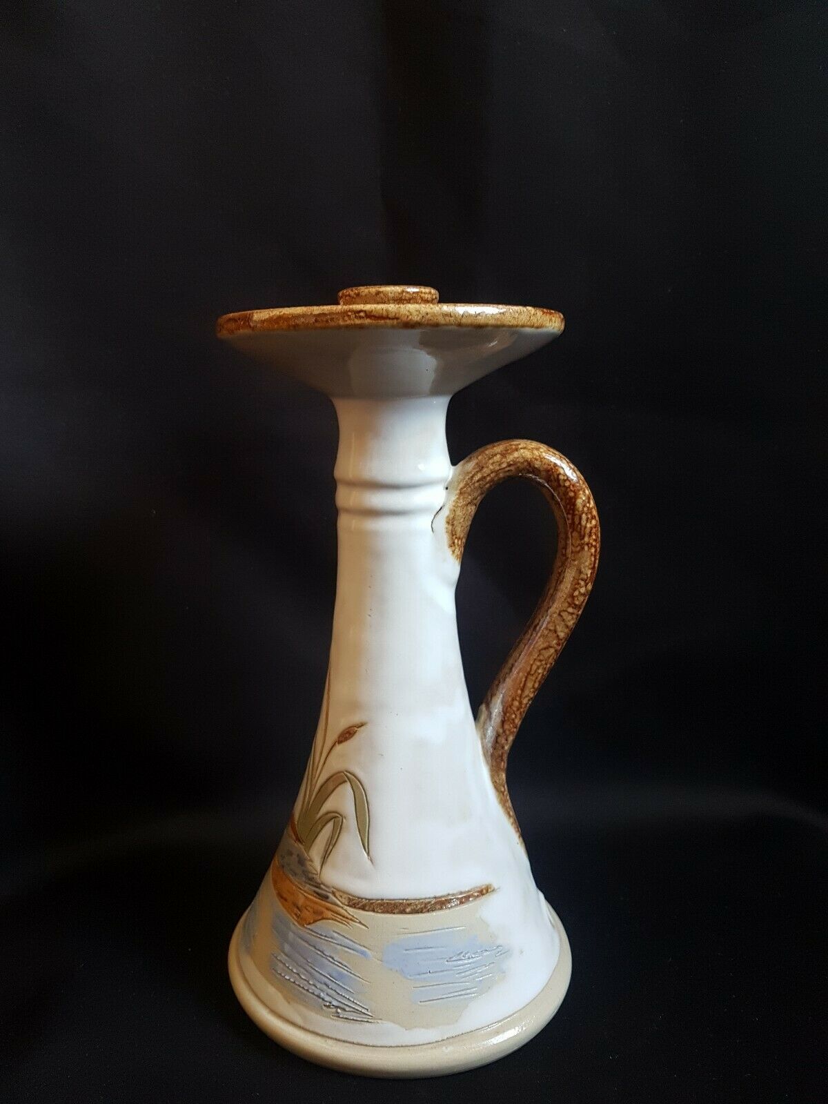 Lamp foot candle holder shape in handmade sandstone