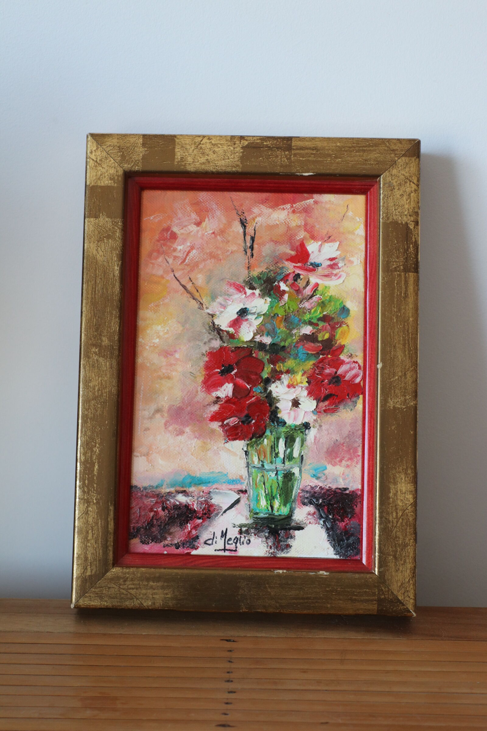 Oil on canvas bouquet of flowers