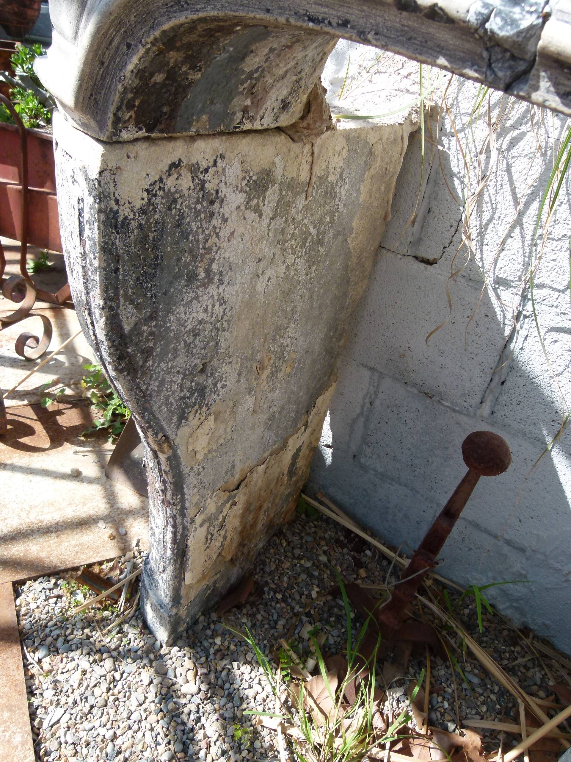 18th century stone fireplace