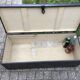 Old chest or wooden trunk black patina