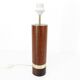 Scandinavian lamp base in exotic wood and brass, circa 1970