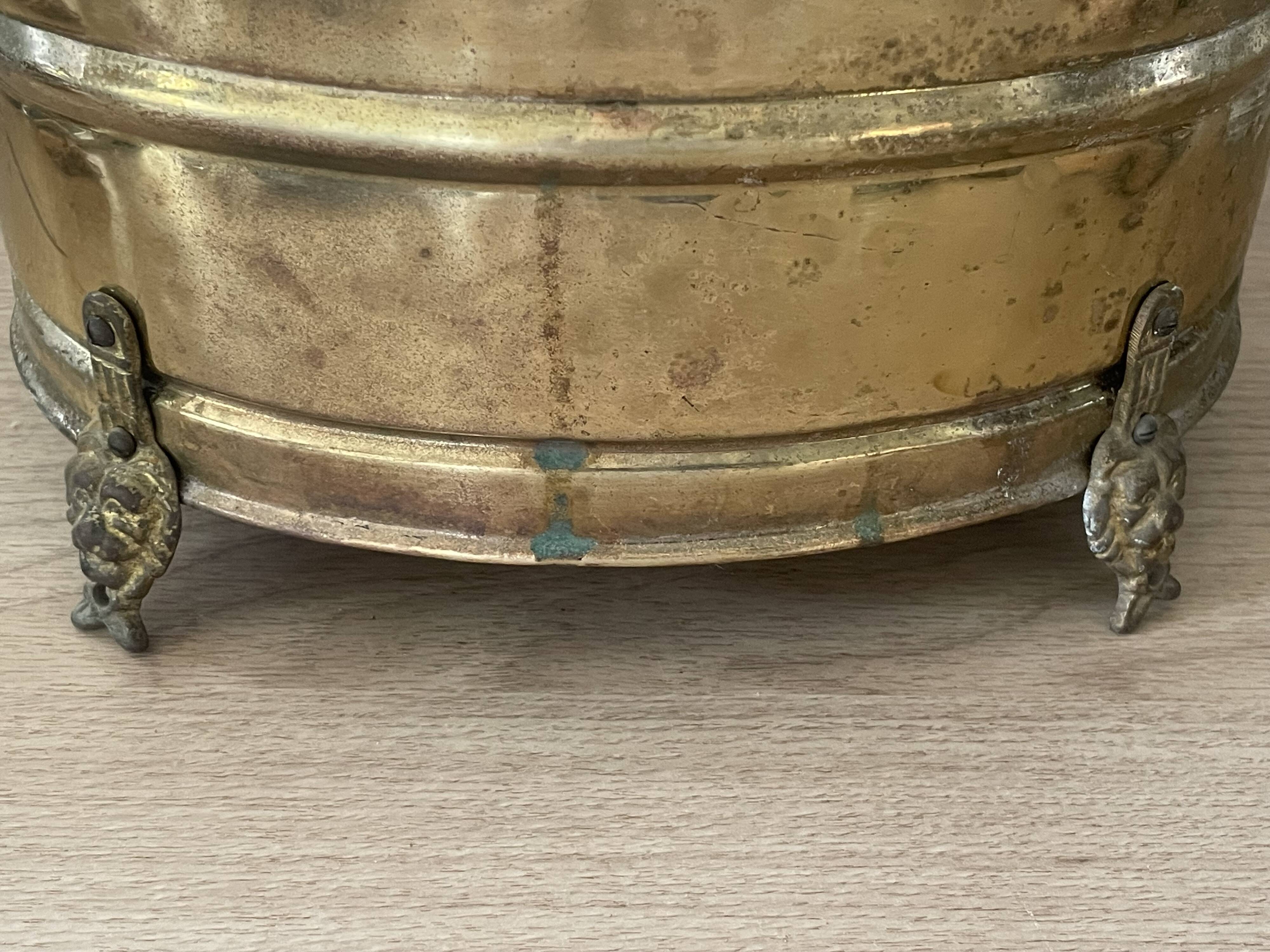 Antique brass umbrella stand