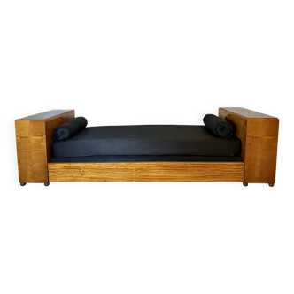 Lit de repos Art Déco attribué à Jules Emile Leleu modèle Prince de Monaco 1927