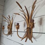 Sconces to ears of wheat and golden foliage