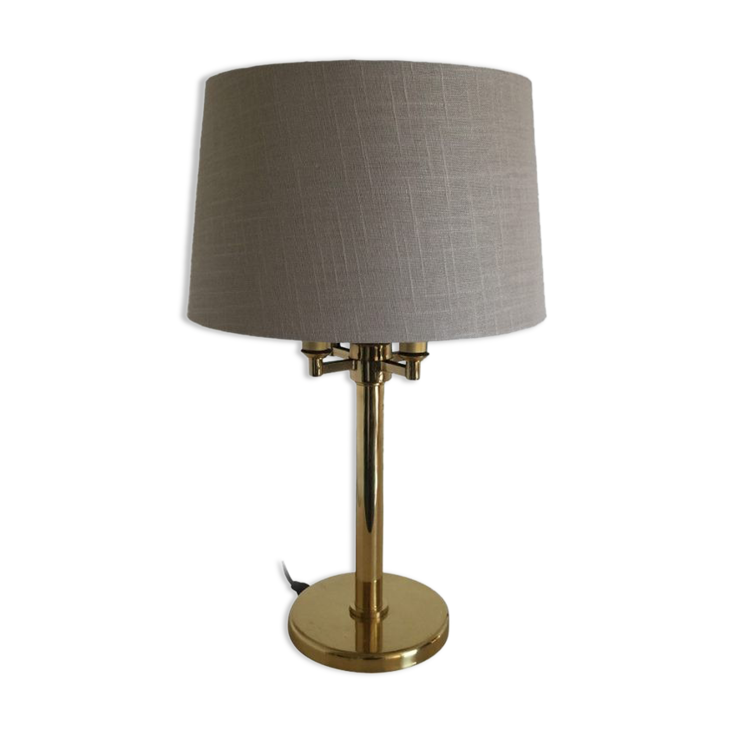 Vintage brass table lamp by Deknudt