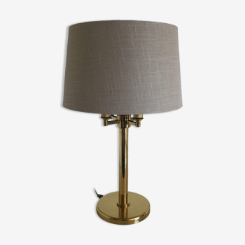 Vintage brass table lamp by Deknudt