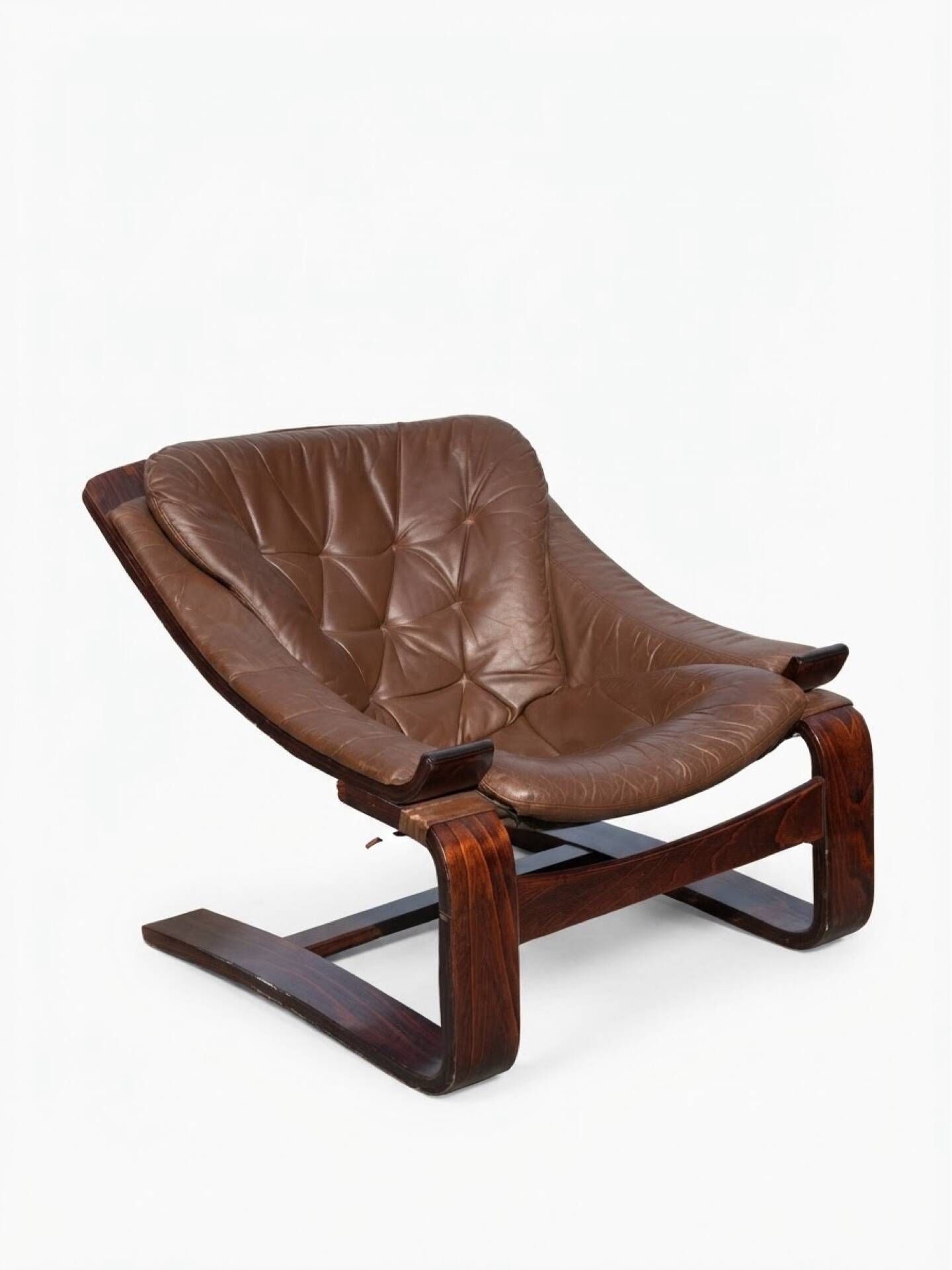 Fauteuil lounge scandinave Nelo Kroken mid-century