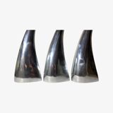 Set of 3 silver candlestick holders, denmark