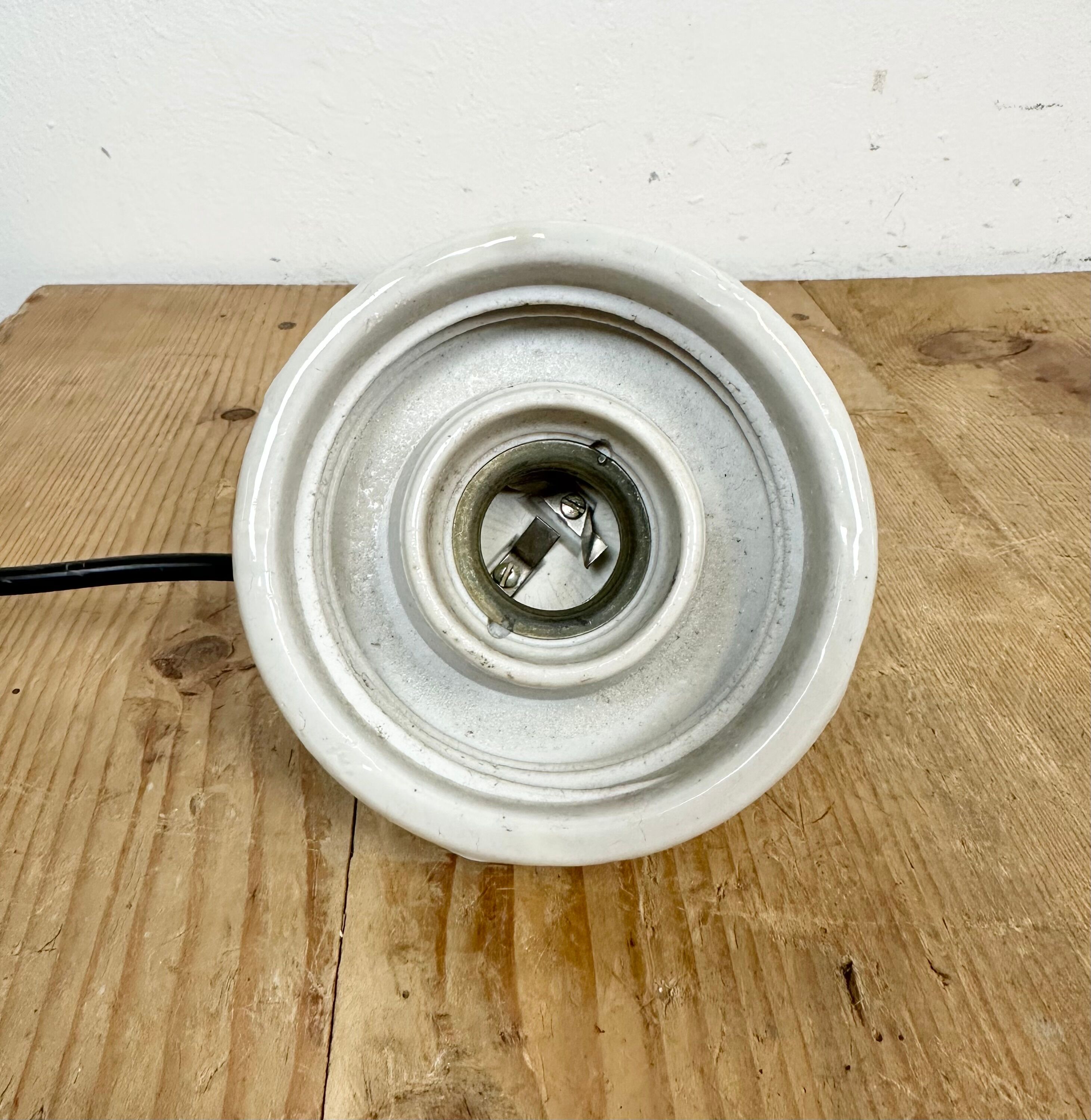 Vintage porcelain pendant light 1970s