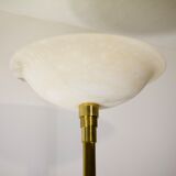 Floor lamp Gianfranco Frattini, metal gold and alabaster, Relco Milano