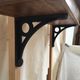 Oak shelf massif year 1940 with cast-iron brackets
