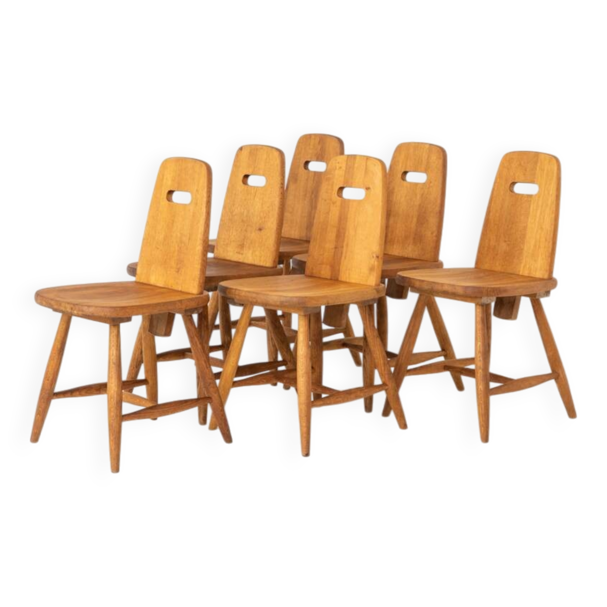Ensemble de six rares chaises à repas « Pirtti » par Eero Aarnio pour Laukaan Puu