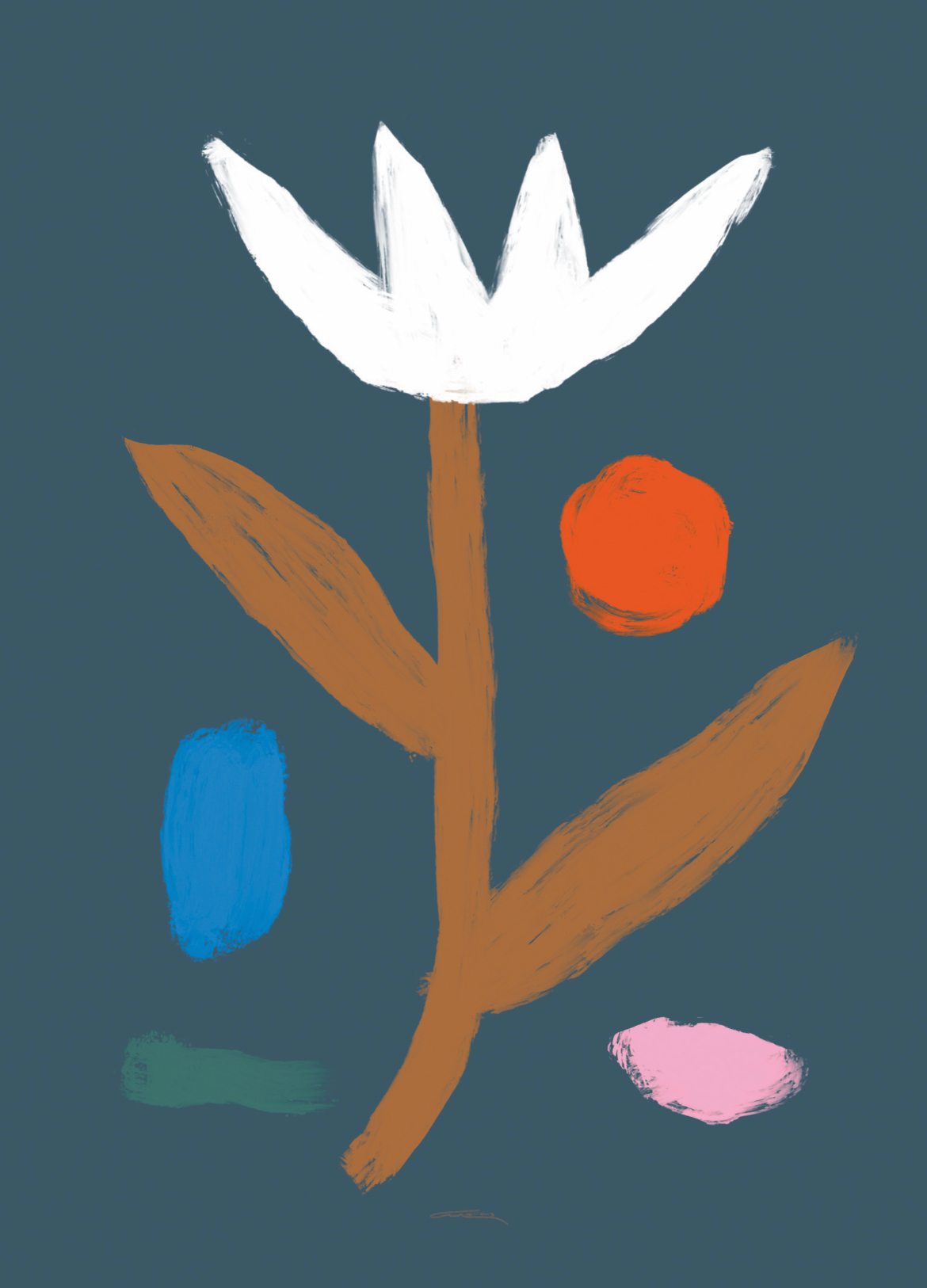 Wall poster plant colorful flower 50cm*70cm