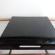 Japanese black lacquered wooden tray decorated with aze gold leaf