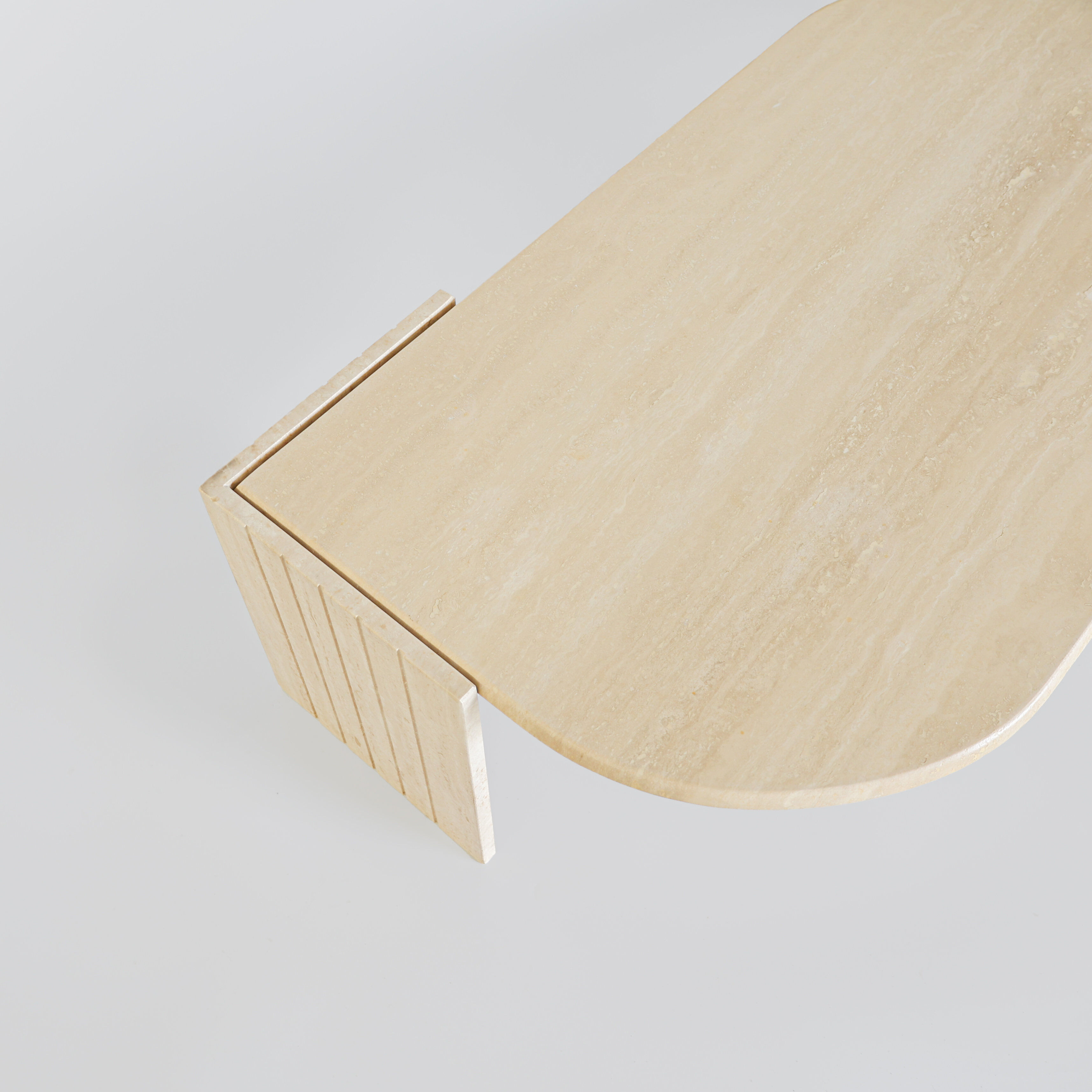 Vintage Italian travertine coffee table, 1970s.