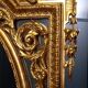 Miroir ovale vintage de style Rococo Louis XV