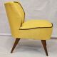 Vintage cocktail armchair from the 50's restored Kenzo fabric Lelievre Edition