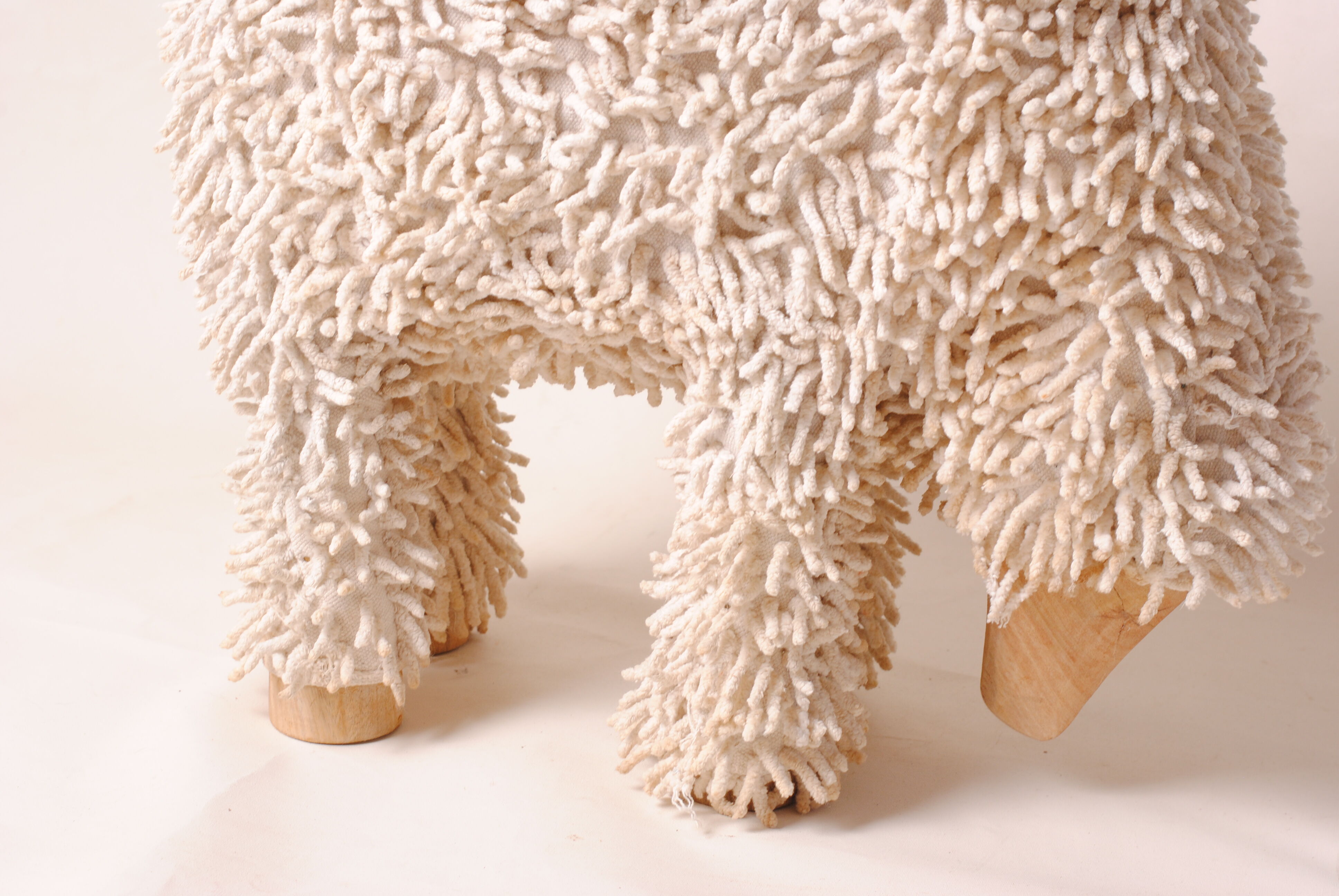 Wooden sheep bench