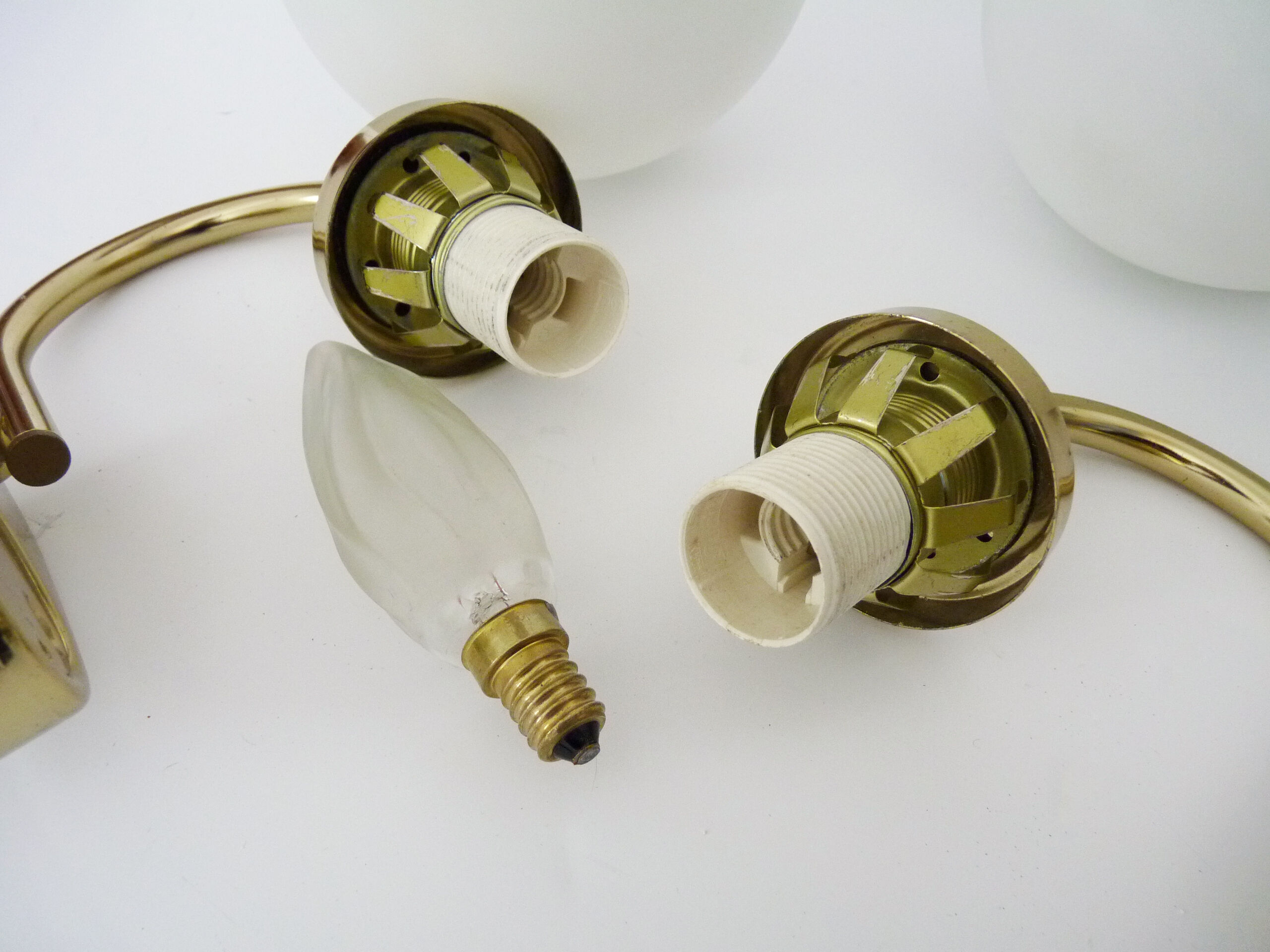 Pair of vintage German wall lamps, brand GS. Year 70 80