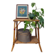 Rattan and cork side table