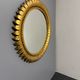 Midcentury bohemian Hollywood Regency Spanish gilt metal sun mirror, 1960s
