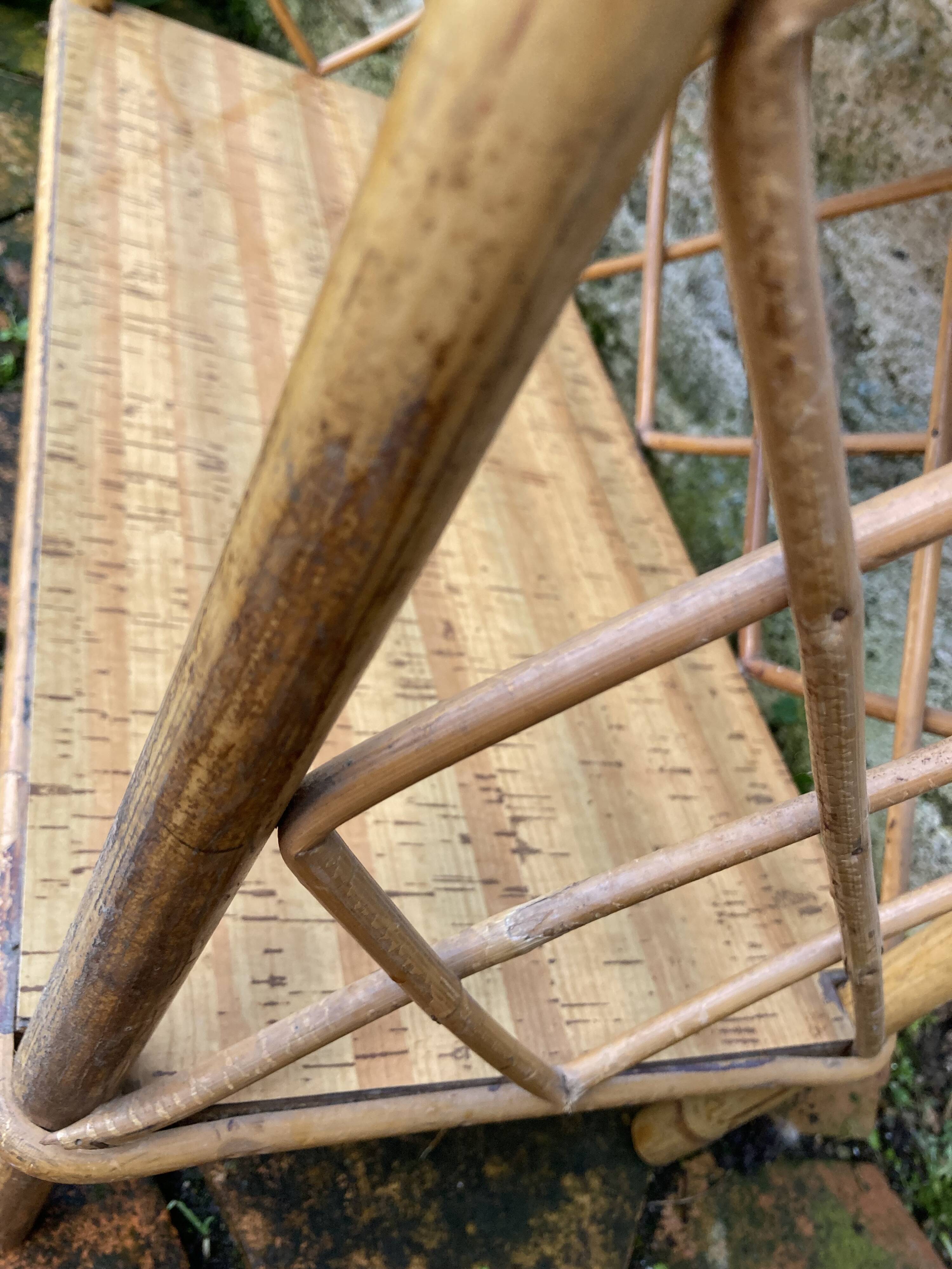 Vintage rattan shelf