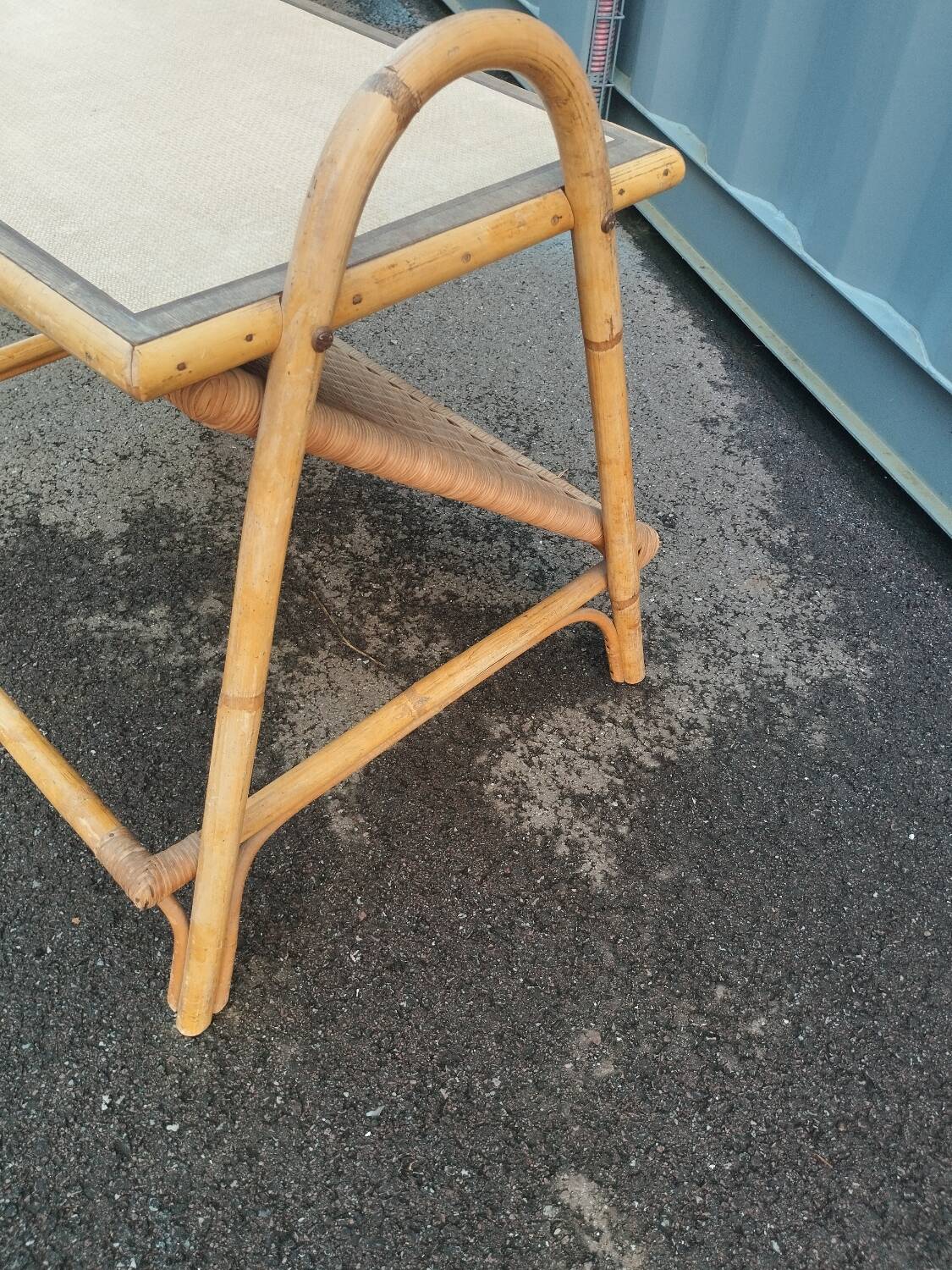 Vintage rattan coffee table