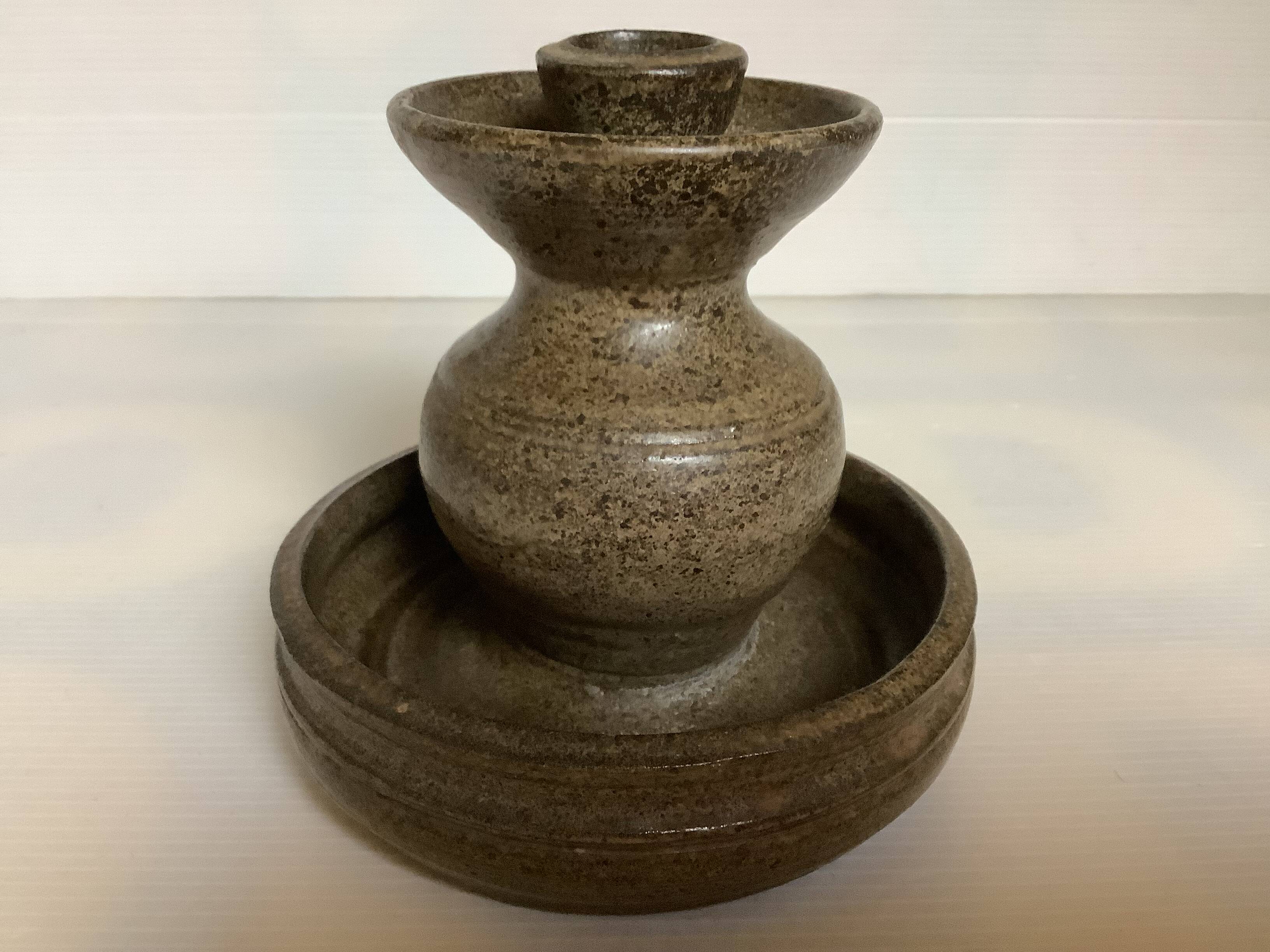 Handmade candle holder van gompel ceramist