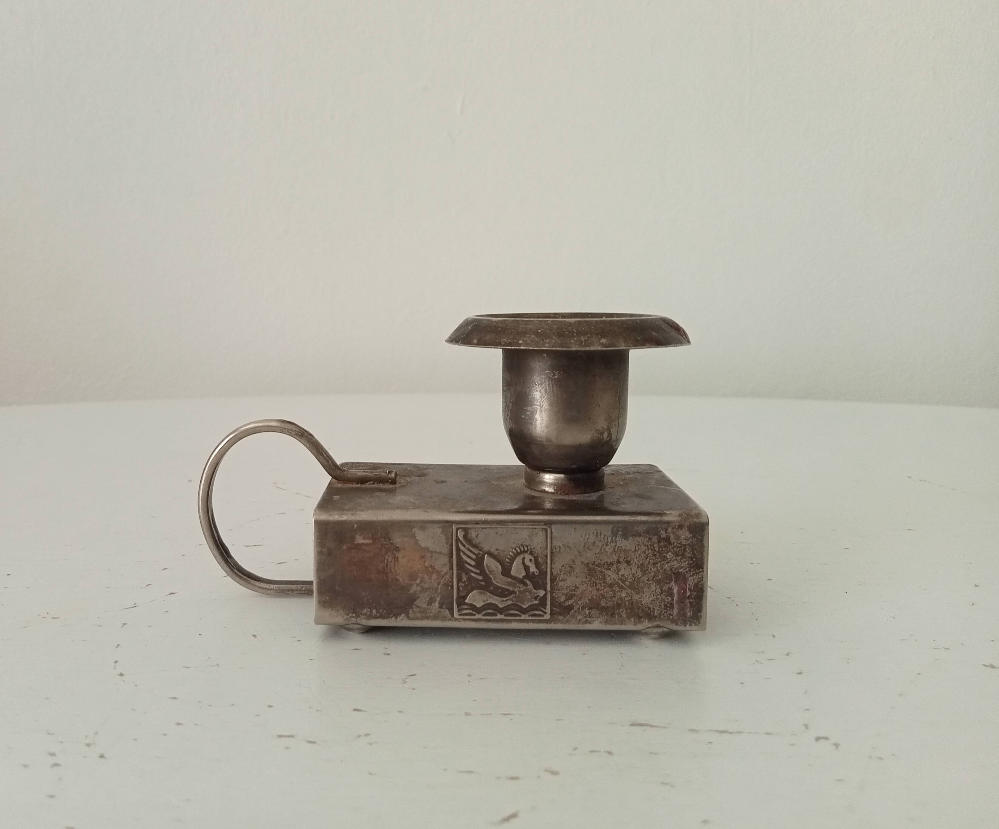 Vintage match holder candlestick
