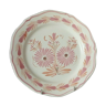 Assiette plate en faience hb quimper rose