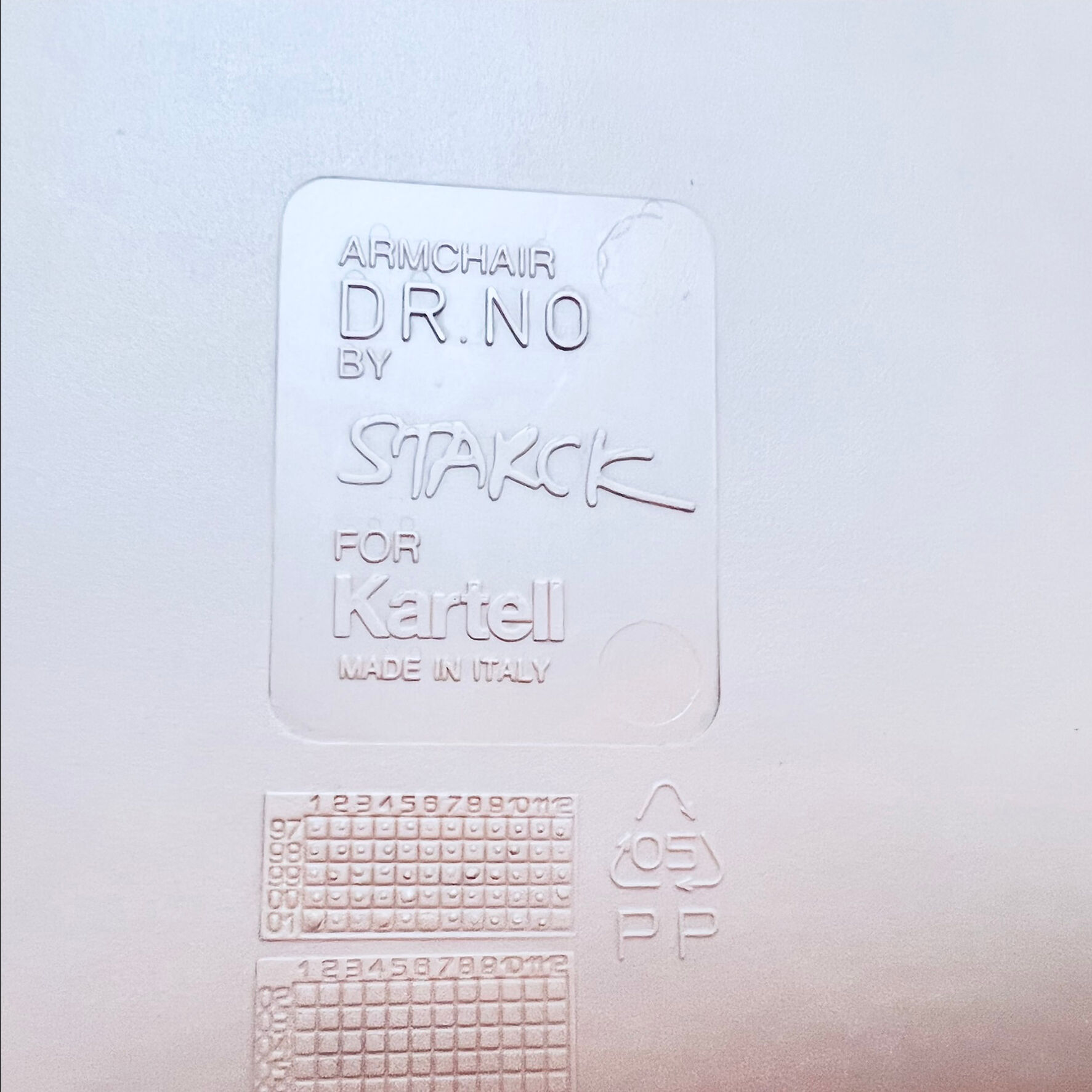 Set of 4 Dr. No chairs by Philippe Starck for Kartell, 1990s