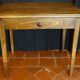 Side table in natural oak wood 85 x 58 cm