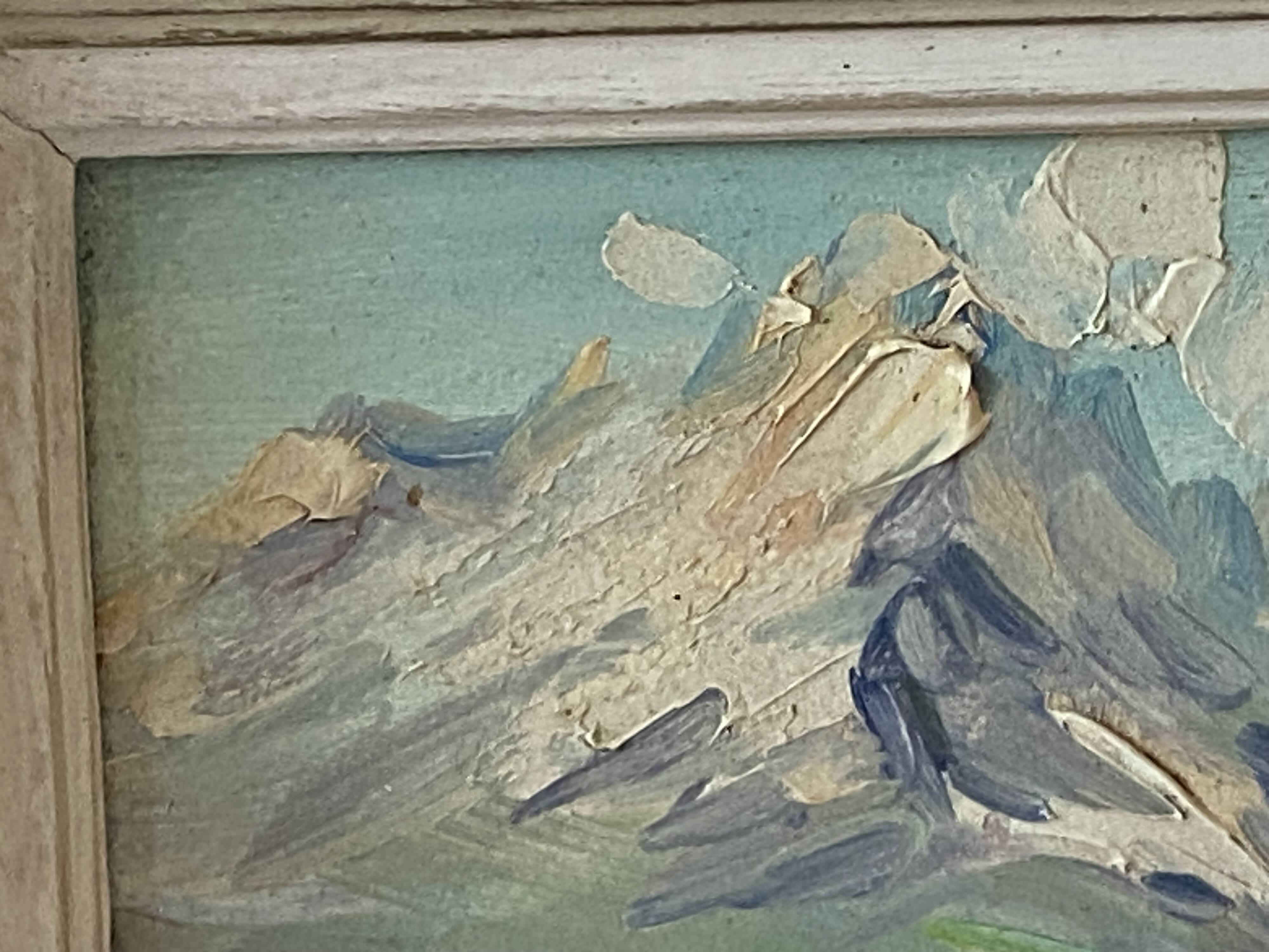 Oil Painting on Panel Vintage Signed CLAUDE SARGUE Landscape